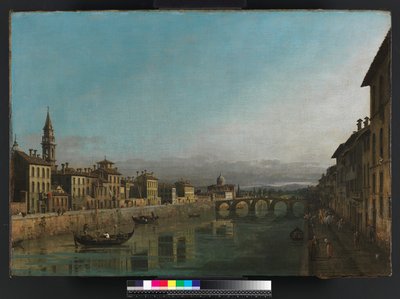 The Arno in Florence with the Ponte alla Carraia, c.1745 by Bernardo Bellotto